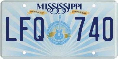 MS license plate LFQ740