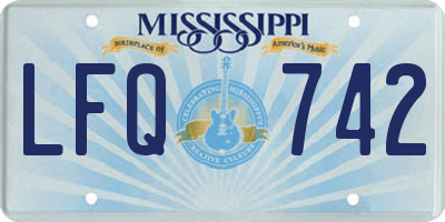 MS license plate LFQ742