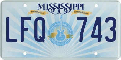 MS license plate LFQ743
