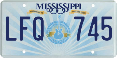 MS license plate LFQ745