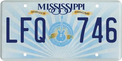 MS license plate LFQ746