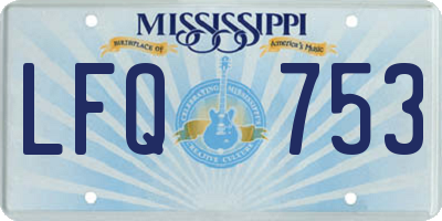MS license plate LFQ753