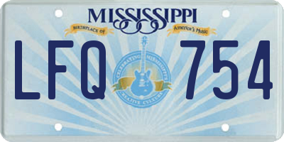 MS license plate LFQ754