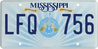 MS license plate LFQ756