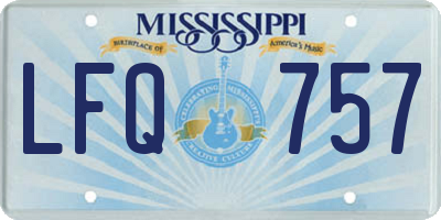 MS license plate LFQ757