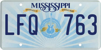 MS license plate LFQ763