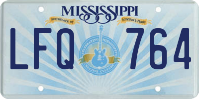 MS license plate LFQ764