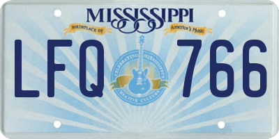 MS license plate LFQ766