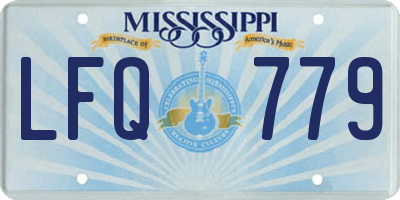 MS license plate LFQ779