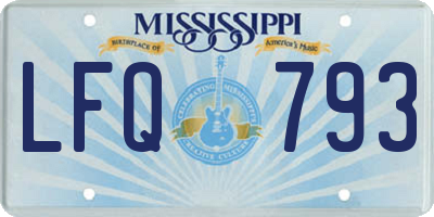 MS license plate LFQ793