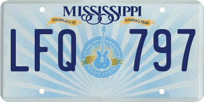 MS license plate LFQ797