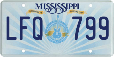 MS license plate LFQ799