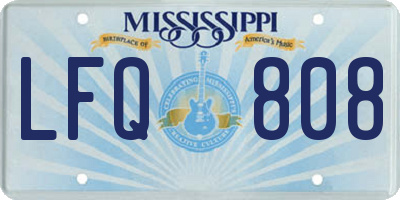 MS license plate LFQ808