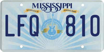 MS license plate LFQ810