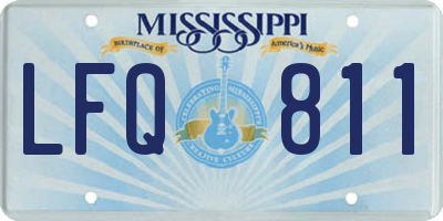 MS license plate LFQ811