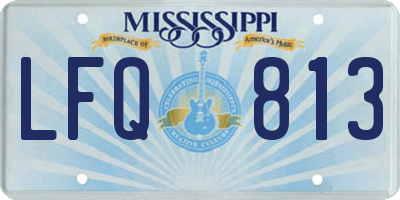 MS license plate LFQ813