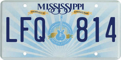 MS license plate LFQ814