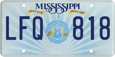 MS license plate LFQ818