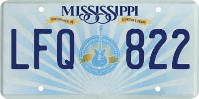 MS license plate LFQ822