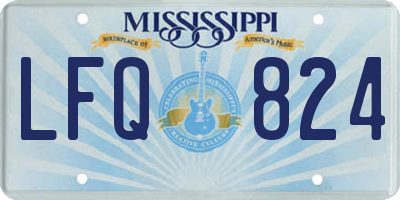 MS license plate LFQ824