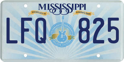 MS license plate LFQ825