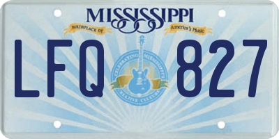 MS license plate LFQ827