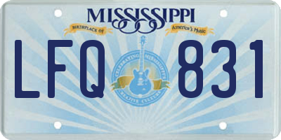 MS license plate LFQ831