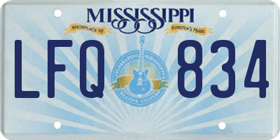 MS license plate LFQ834
