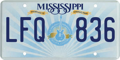 MS license plate LFQ836