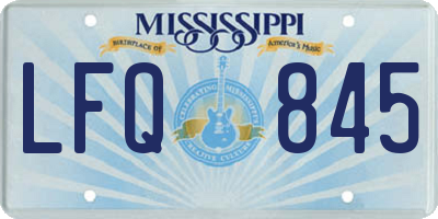 MS license plate LFQ845