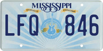 MS license plate LFQ846