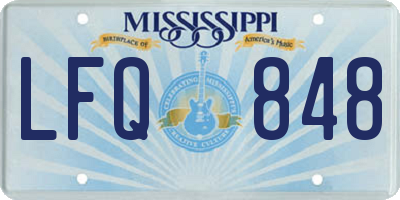 MS license plate LFQ848