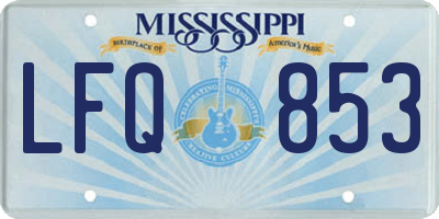 MS license plate LFQ853