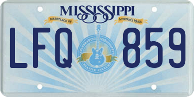 MS license plate LFQ859
