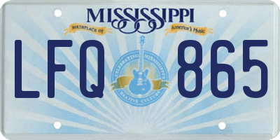 MS license plate LFQ865