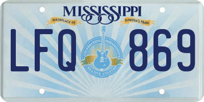 MS license plate LFQ869