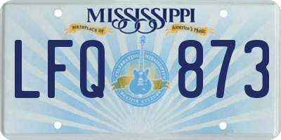 MS license plate LFQ873