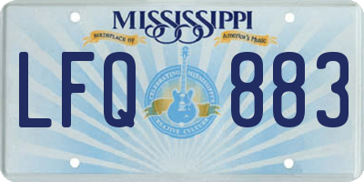 MS license plate LFQ883