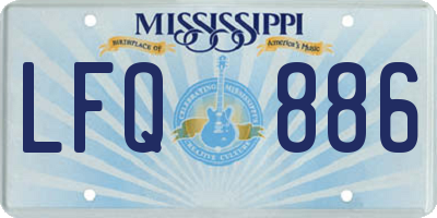 MS license plate LFQ886