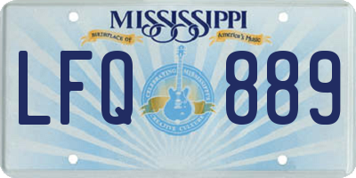 MS license plate LFQ889