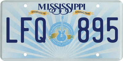 MS license plate LFQ895