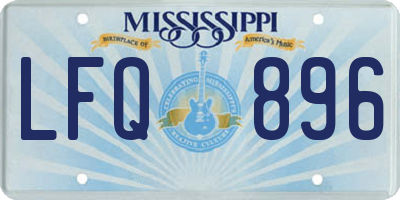 MS license plate LFQ896