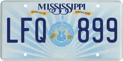 MS license plate LFQ899
