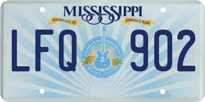 MS license plate LFQ902