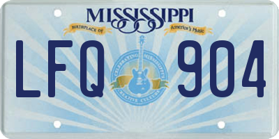 MS license plate LFQ904