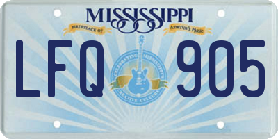MS license plate LFQ905