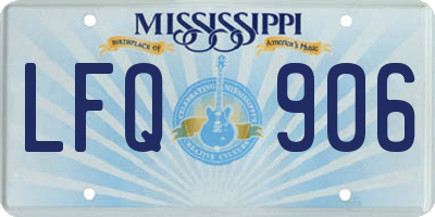 MS license plate LFQ906