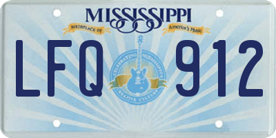 MS license plate LFQ912