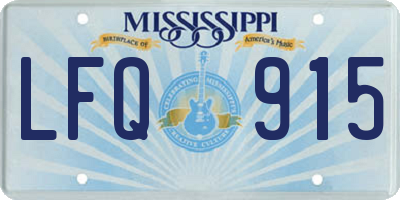 MS license plate LFQ915