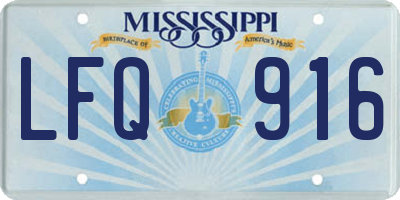 MS license plate LFQ916